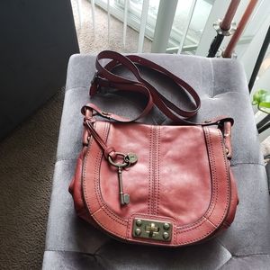 Fossil Vintage Reissue Flap Crossbody Brown Leather